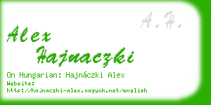 alex hajnaczki business card